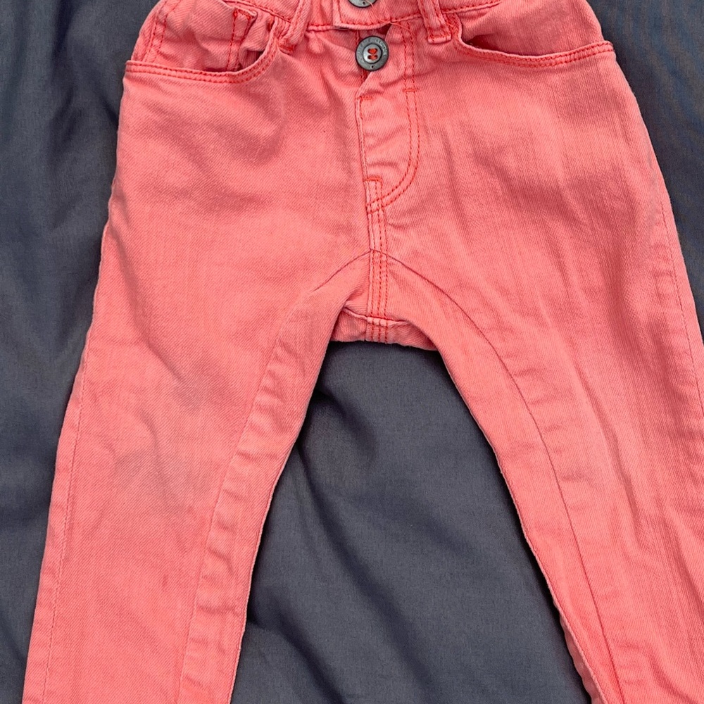 Zara boys orange jeans. Size 12/18 months
